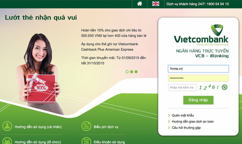 Mật khẩu internet banking vietcombank hết hạn sử dụng, xin cấp …