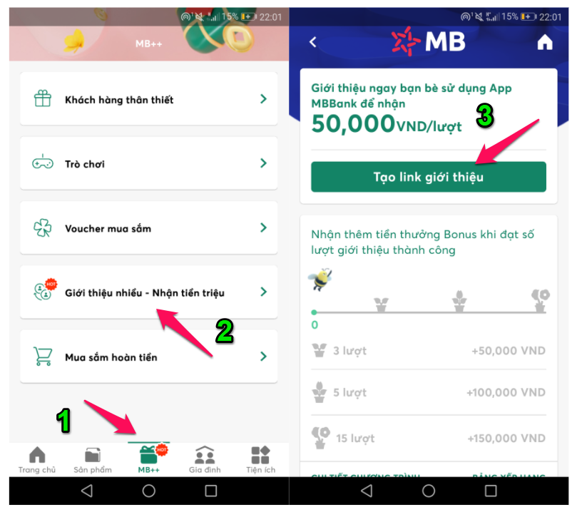 Cách Nhận Tiền 30K 50K Miễn Phí từ MB Bank, bật thông báo, link …