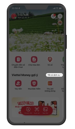 Cách đăng ký 1000 tin nhắn của Viettel trên app Viettel Money
