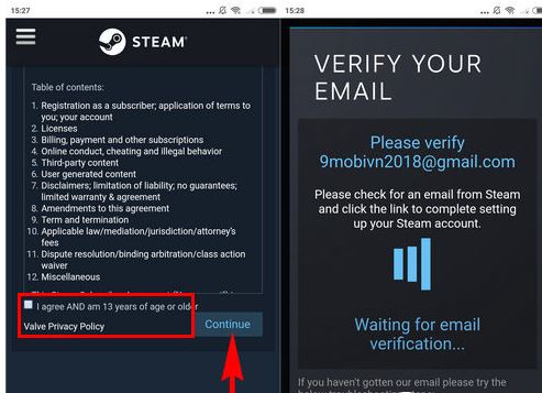 Cách đăng ký Steam trên điện thoại