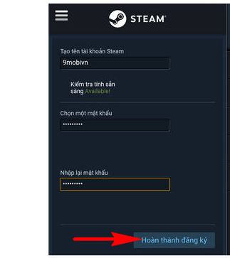 Cách đăng ký Steam trên điện thoại