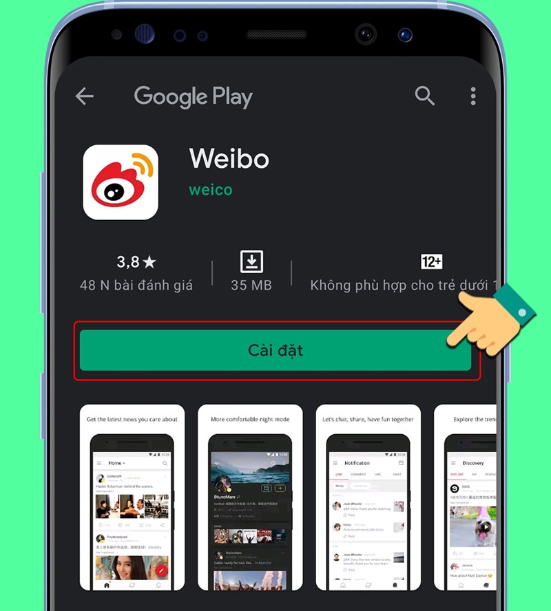 Cách đăng ký Weibo bằng Gmail trên điện thoại 1