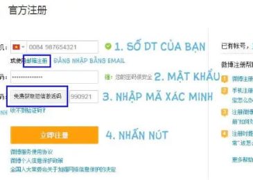 Cách đăng ký Weibo bằng số điện thoại Việt Nam 2023
