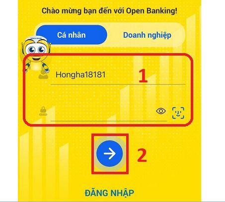 Cách đăng nhập Open banking