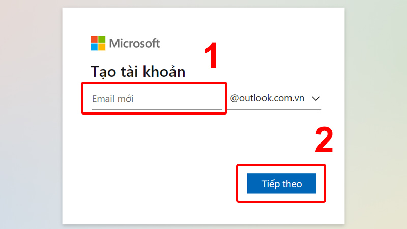 Cách tạo email Outlook trên máy tính 2