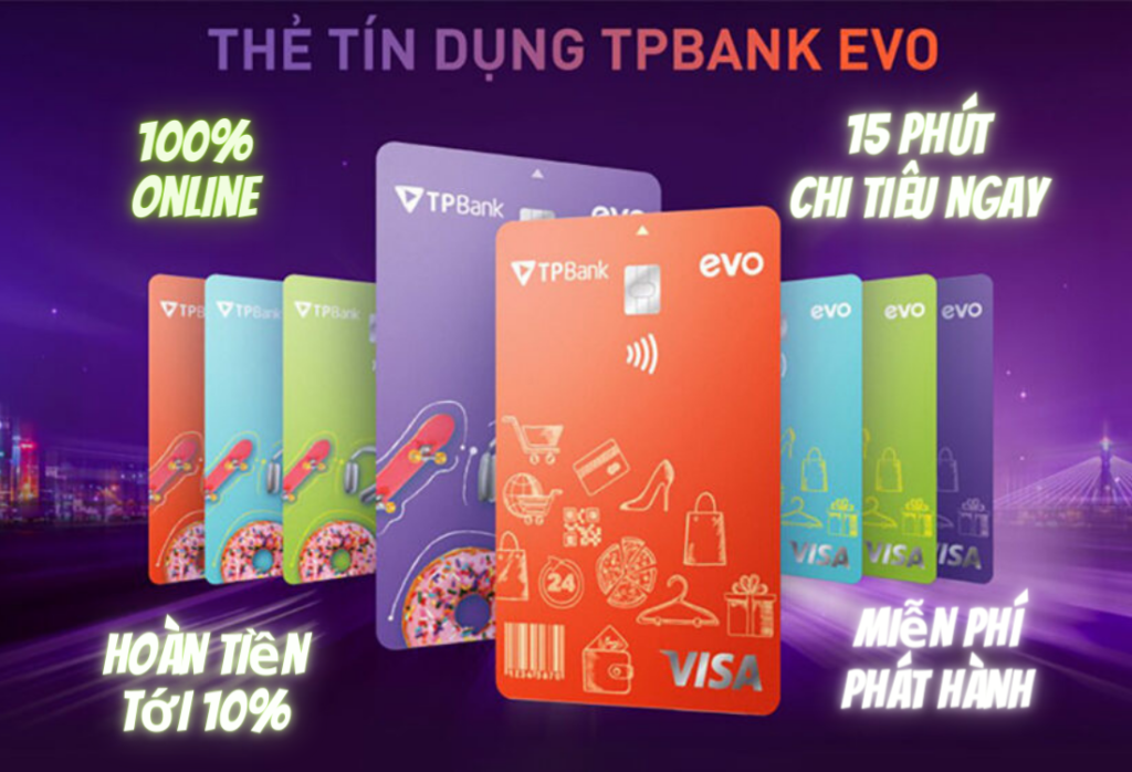 Thẻ tín dụng hoàn tiền không giới hạn TPBank Evo Visa